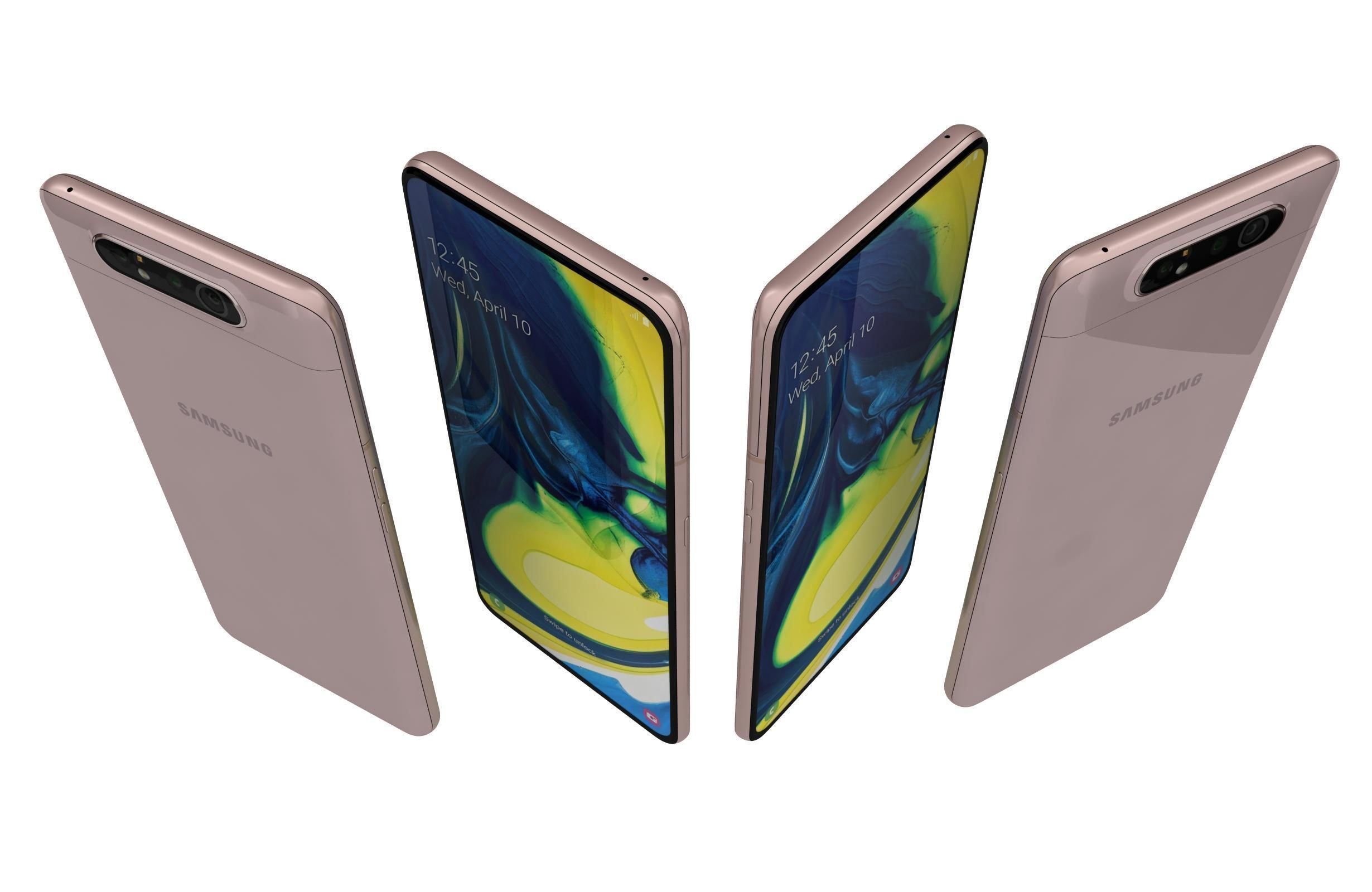 Samsung Galaxy A80 All Colors 3D model_12