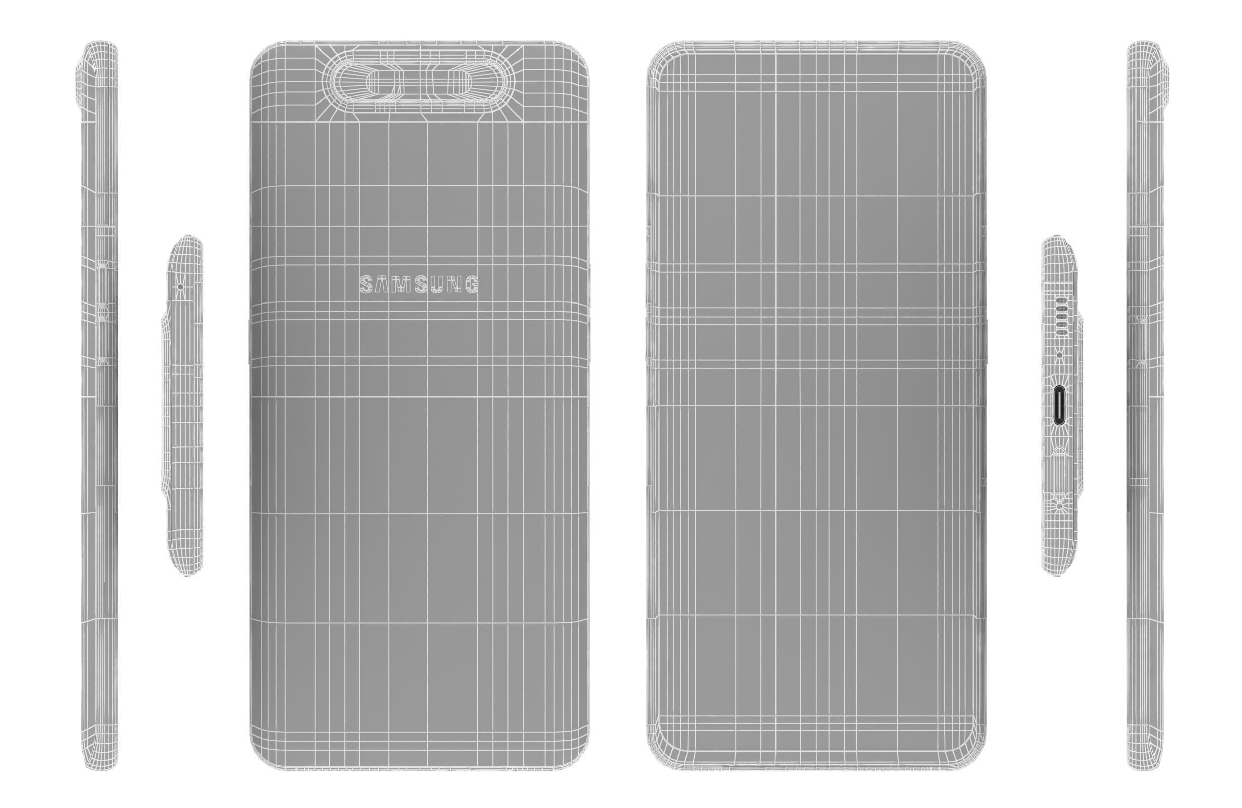 Samsung Galaxy A80 All Colors 3D model_19