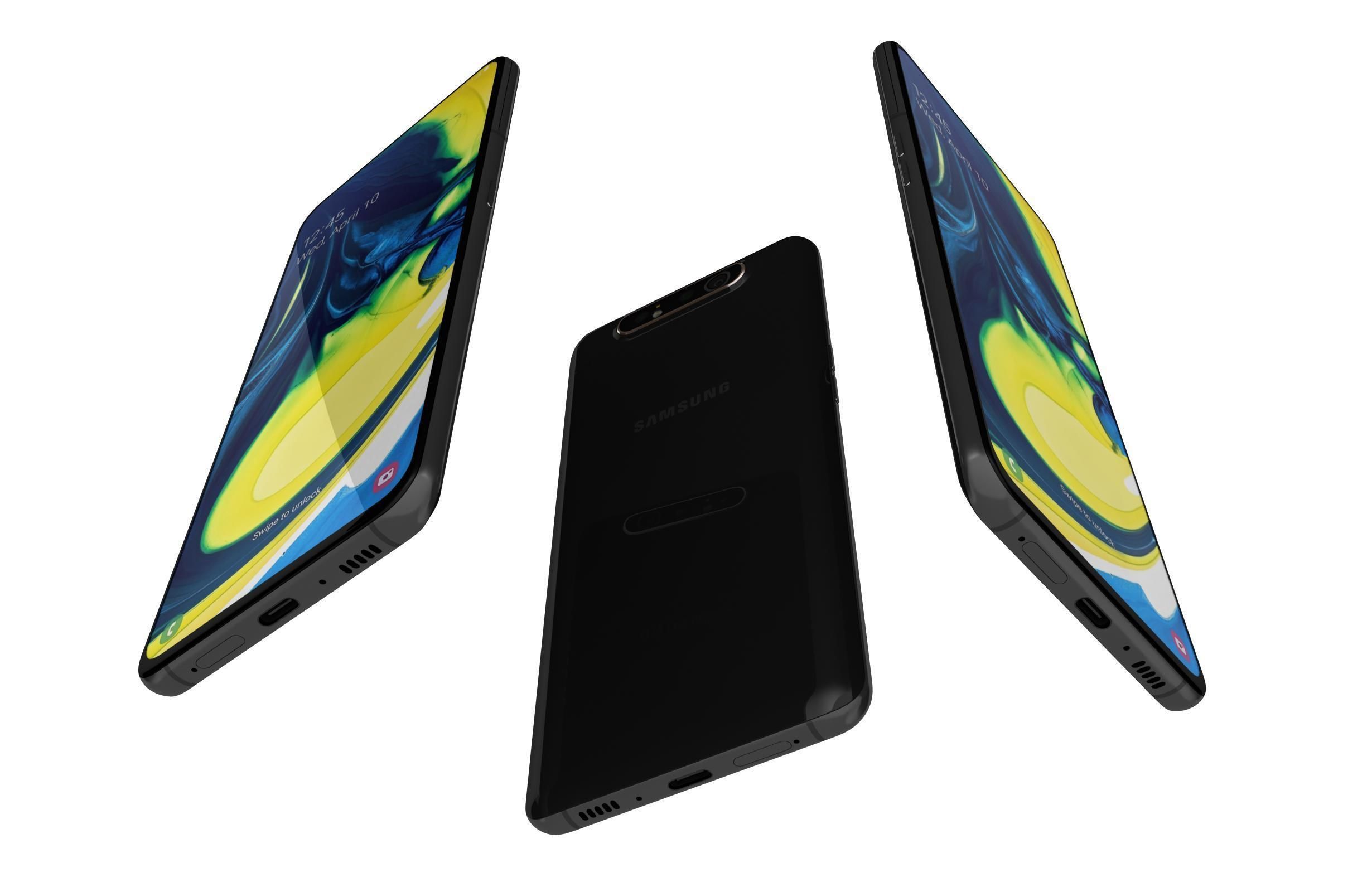 Samsung Galaxy A80 All Colors 3D model_13