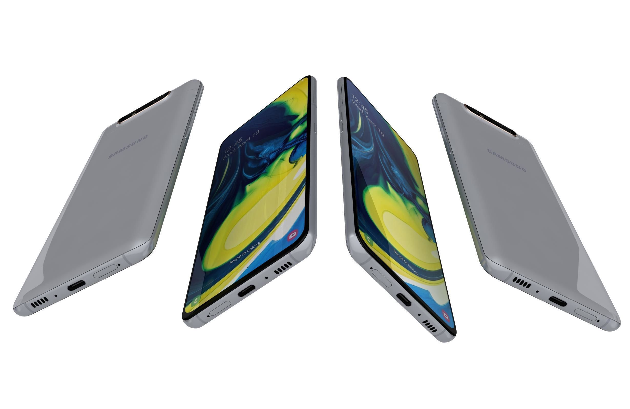 Samsung Galaxy A80 All Colors 3D model_4