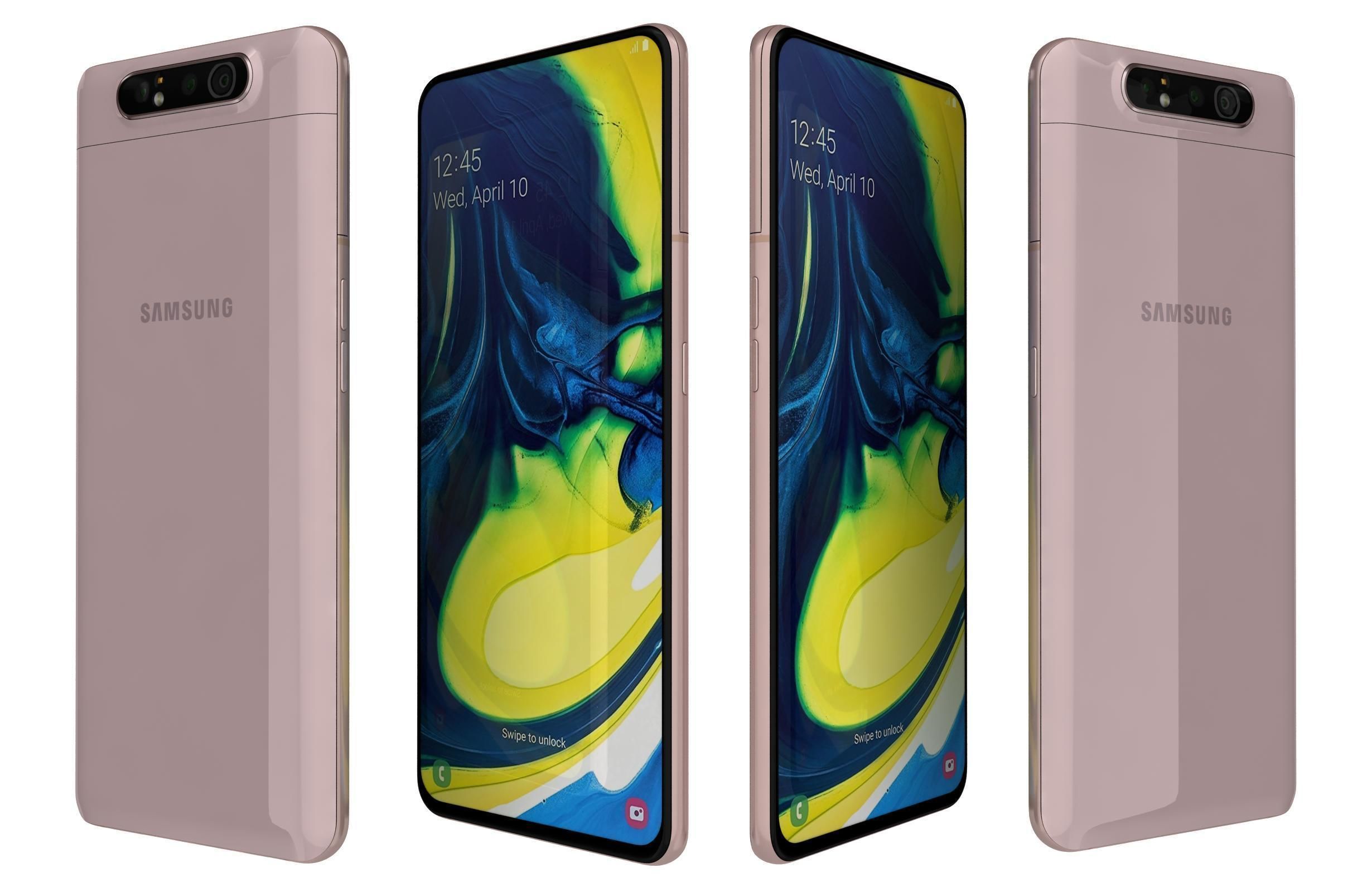 Samsung Galaxy A80 All Colors 3D model_10