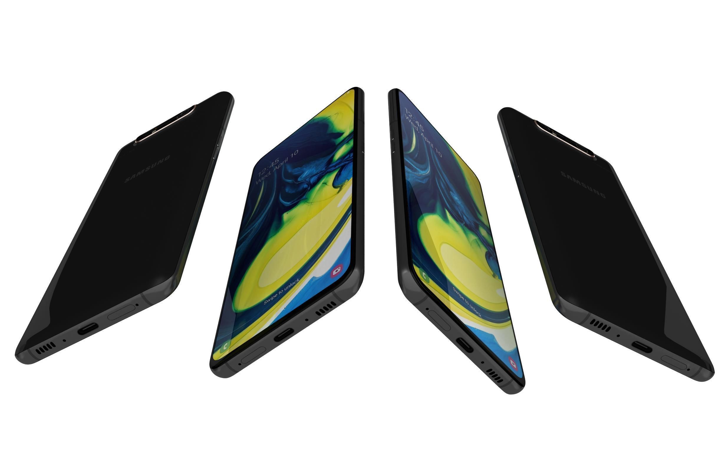 Samsung Galaxy A80 All Colors 3D model_16