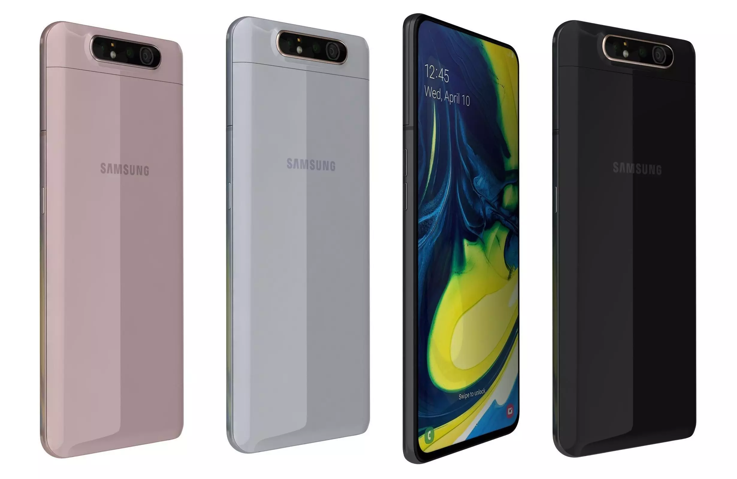 Samsung Galaxy A80 All Colors 3D model_0