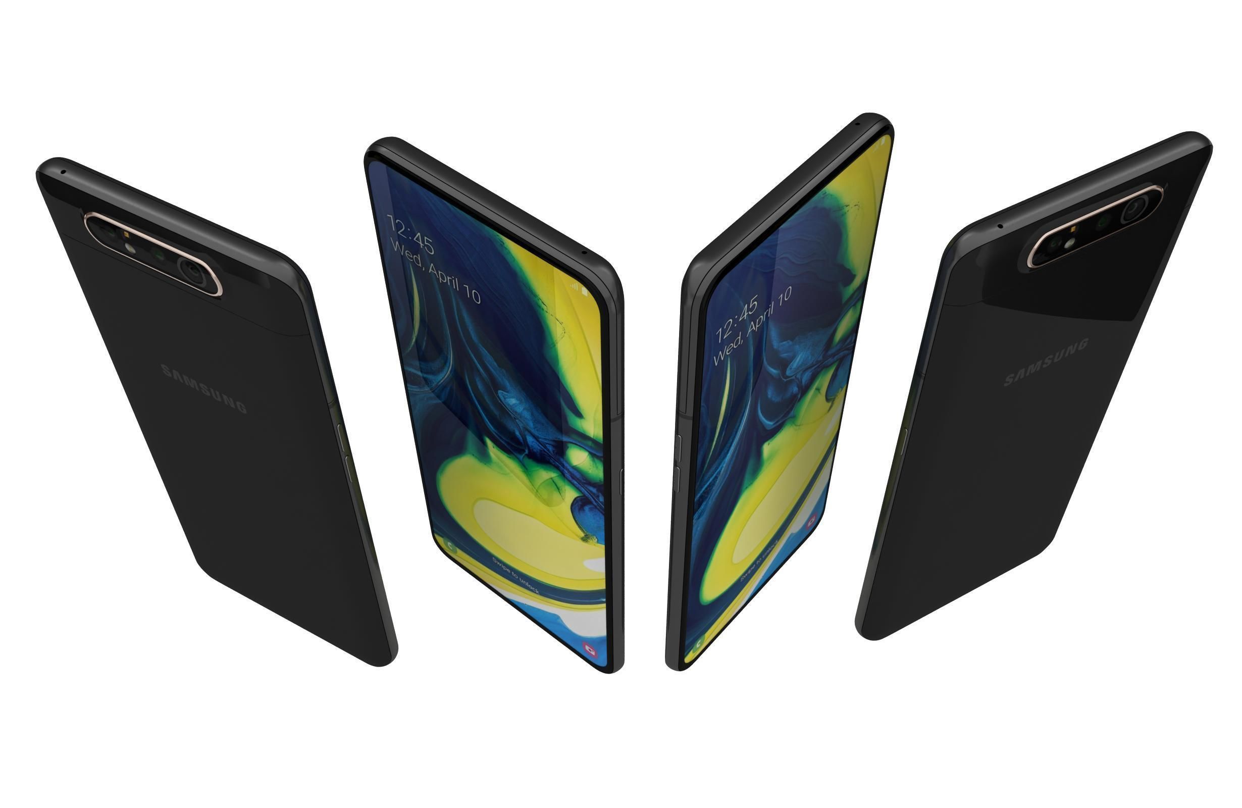 Samsung Galaxy A80 All Colors 3D model_15