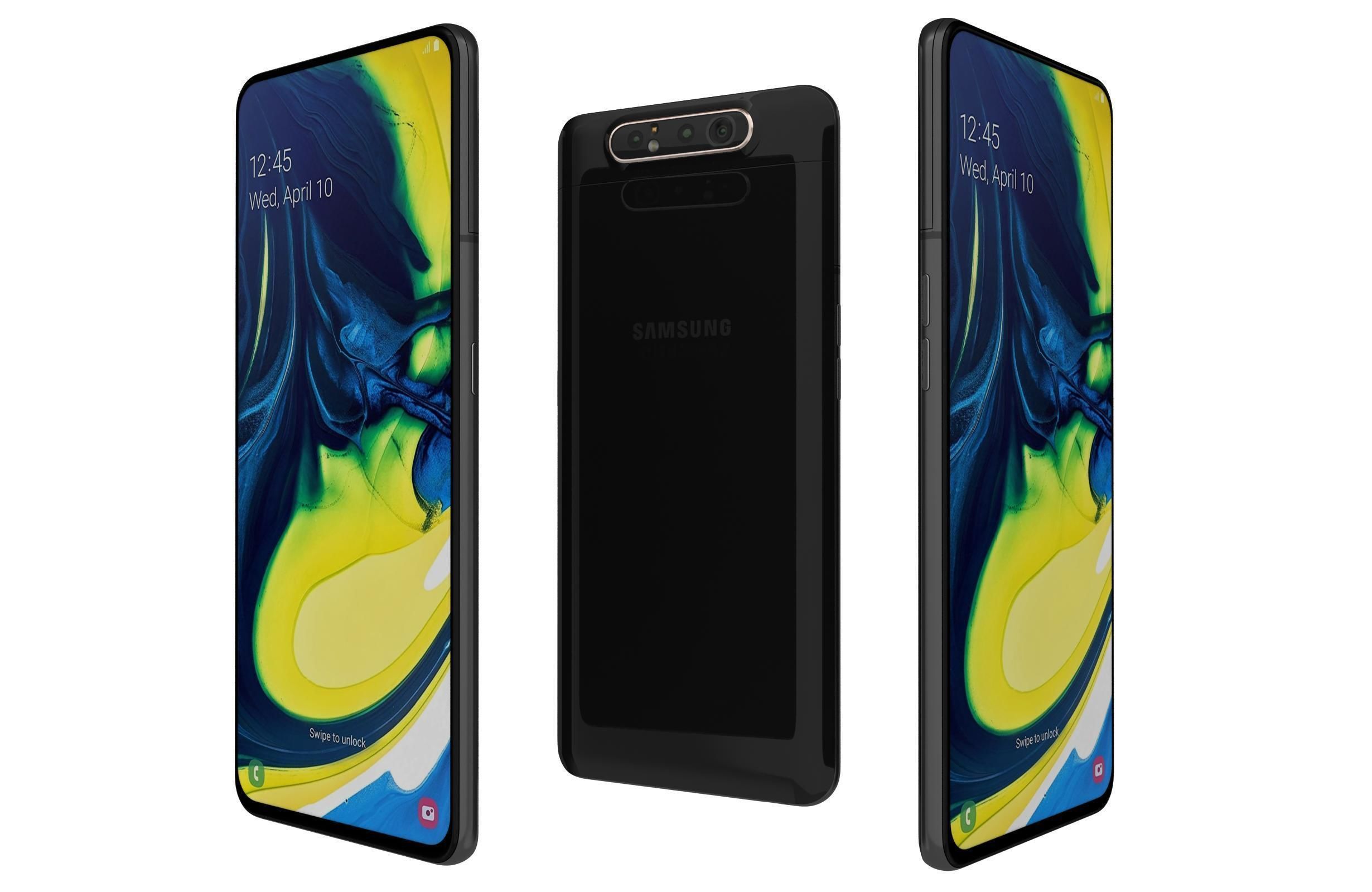 Samsung Galaxy A80 All Colors 3D model_11