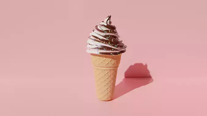 ice cream Free low-poly 3D model