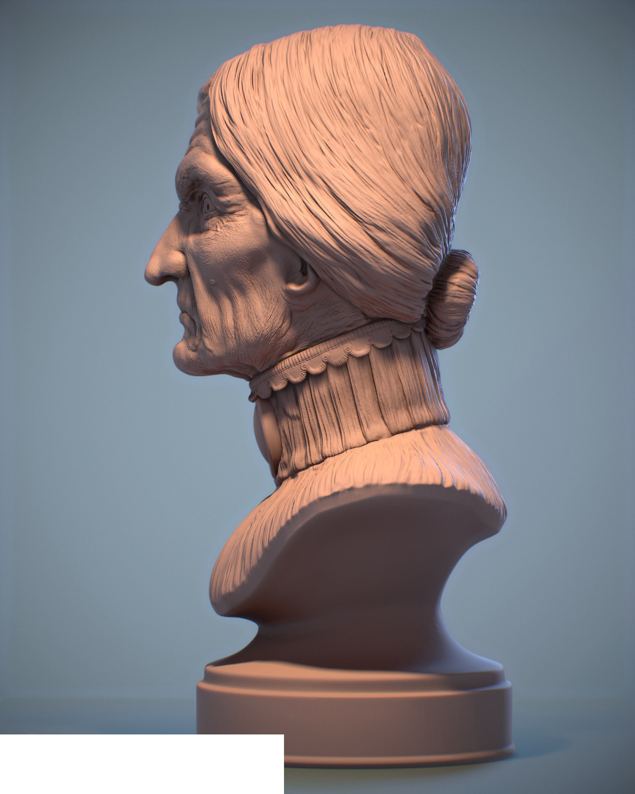 Haunted Mansion Aunt Lucretia Bust 3D print model_6