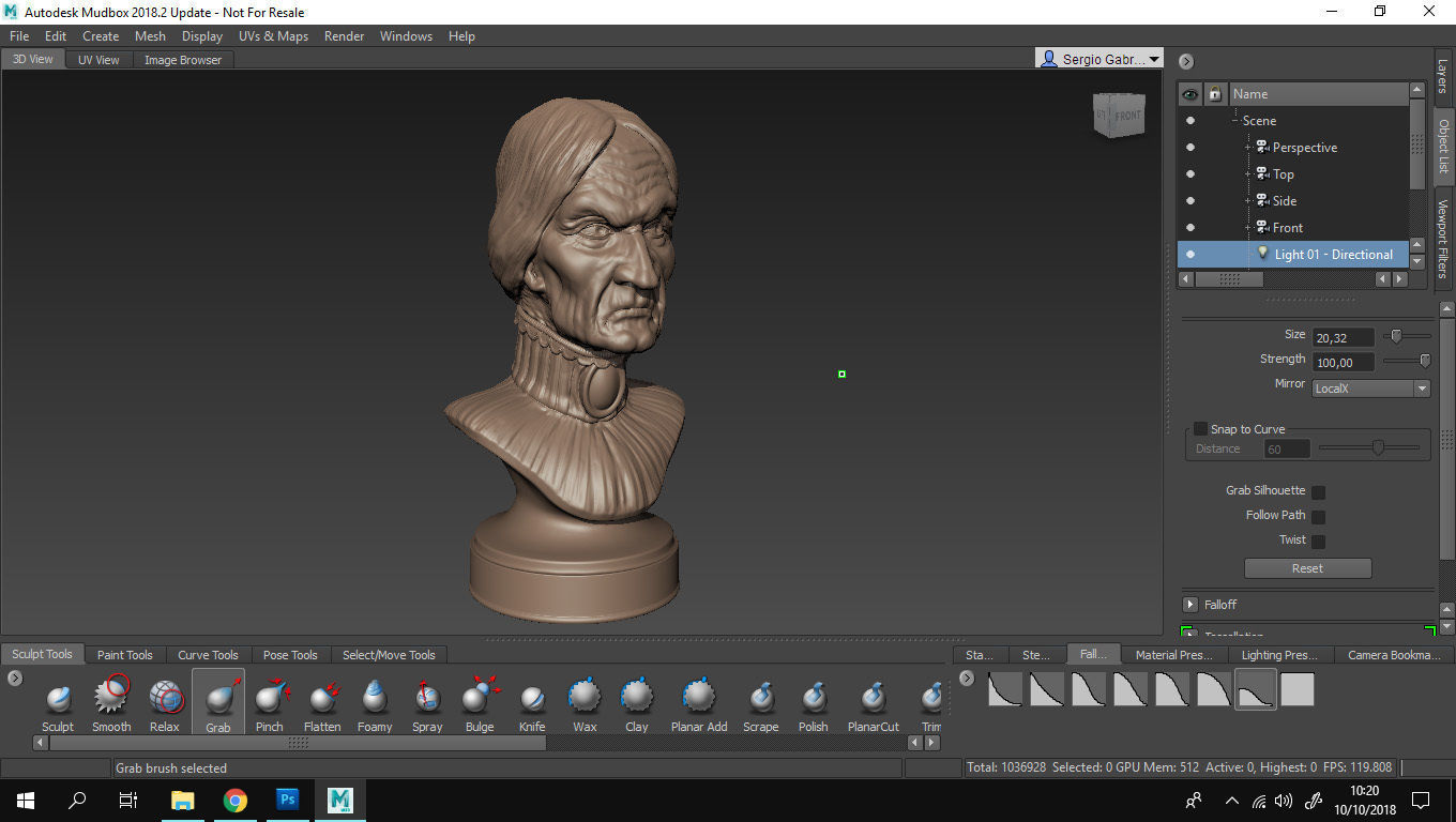 Haunted Mansion Aunt Lucretia Bust 3D print model_9