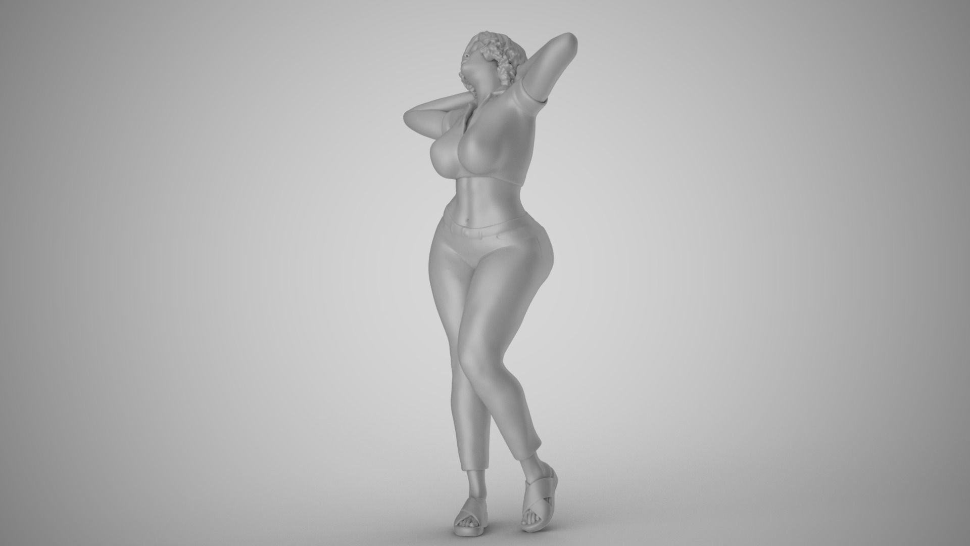 Hopeful Woman 3D print model_1