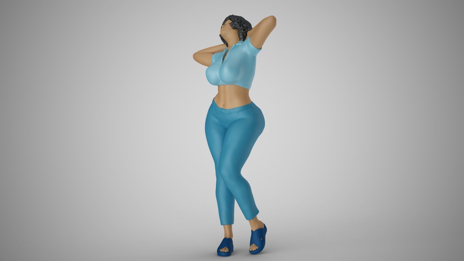 Hopeful Woman 3D print model_10