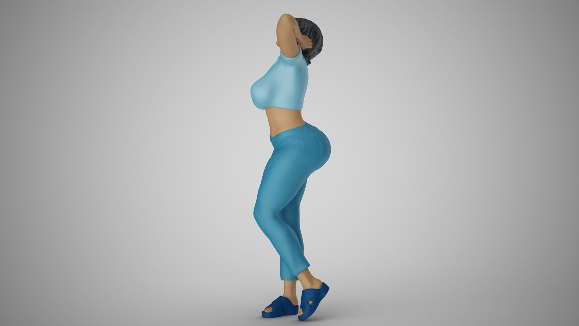 Hopeful Woman 3D print model_9