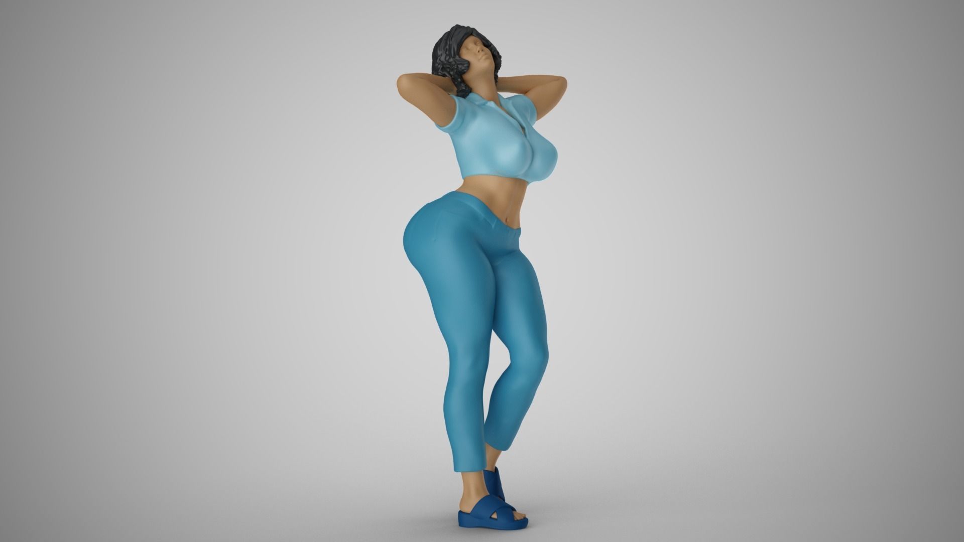Hopeful Woman 3D print model_3