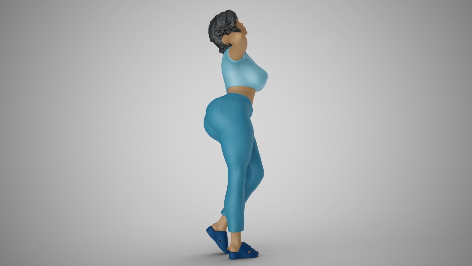 Hopeful Woman 3D print model_5