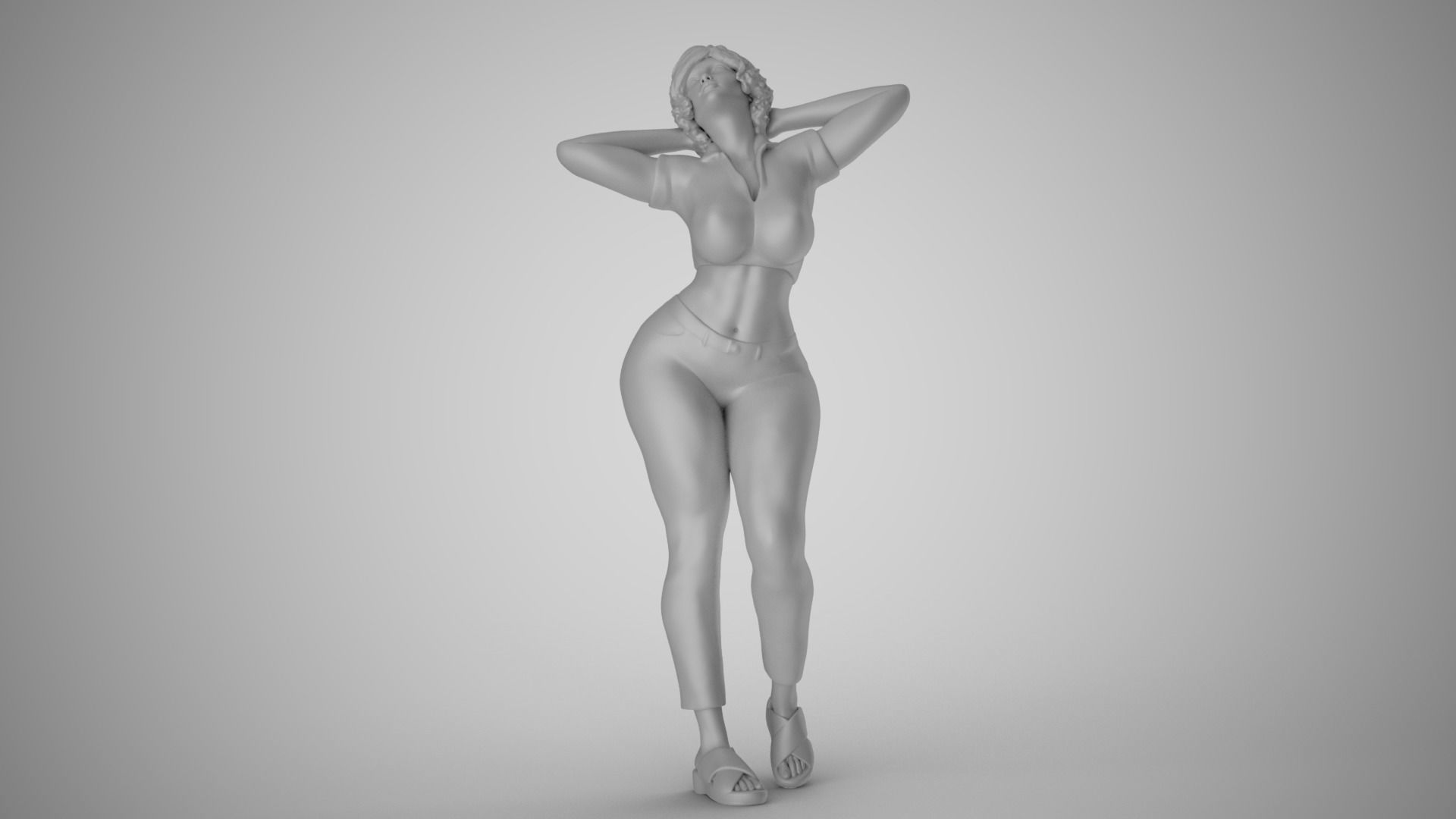 Hopeful Woman 3D print model_2
