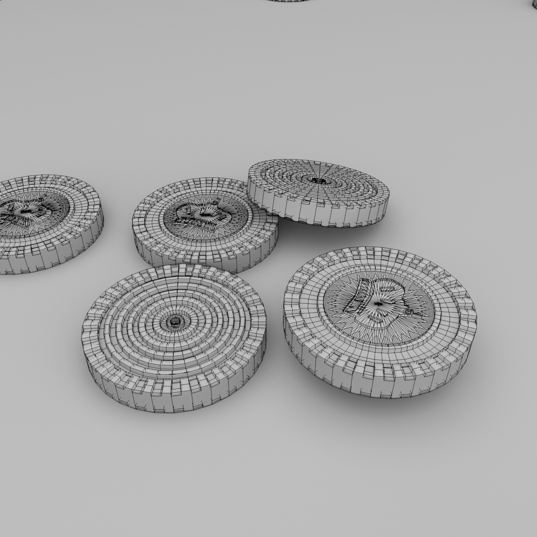 Checkers Board Game 3D model_6