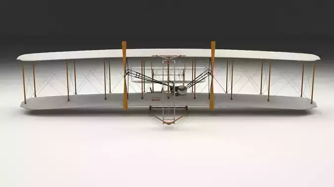 Rigged Wright Flyer 1903 3D model