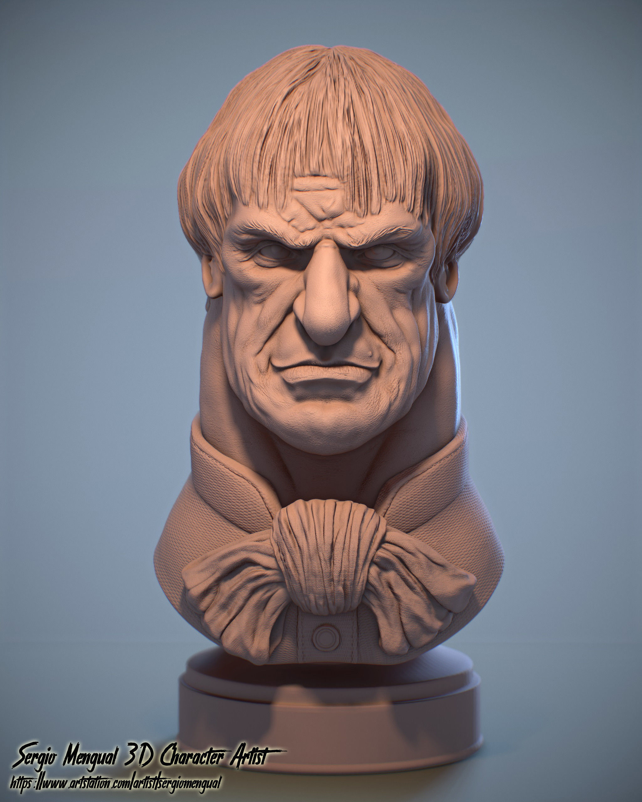 Haunted Mansion Uncle Lucius Bust 3D print model_2