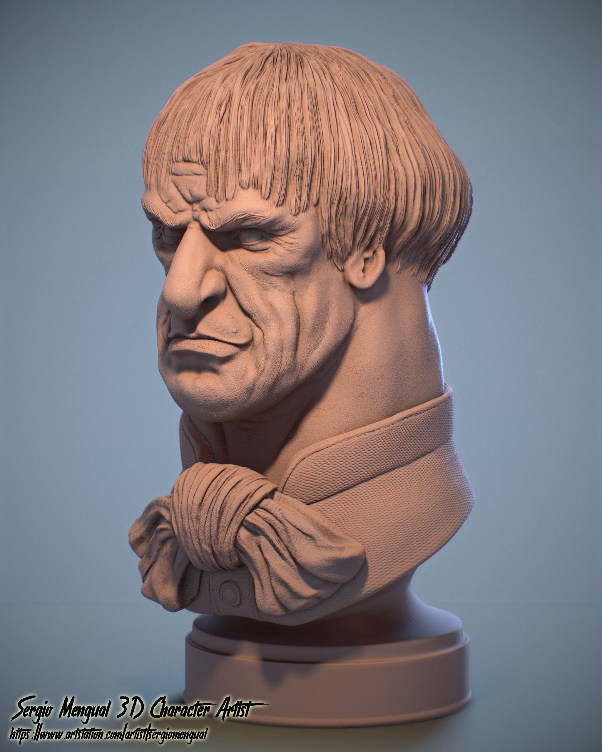 Haunted Mansion Uncle Lucius Bust 3D print model_3