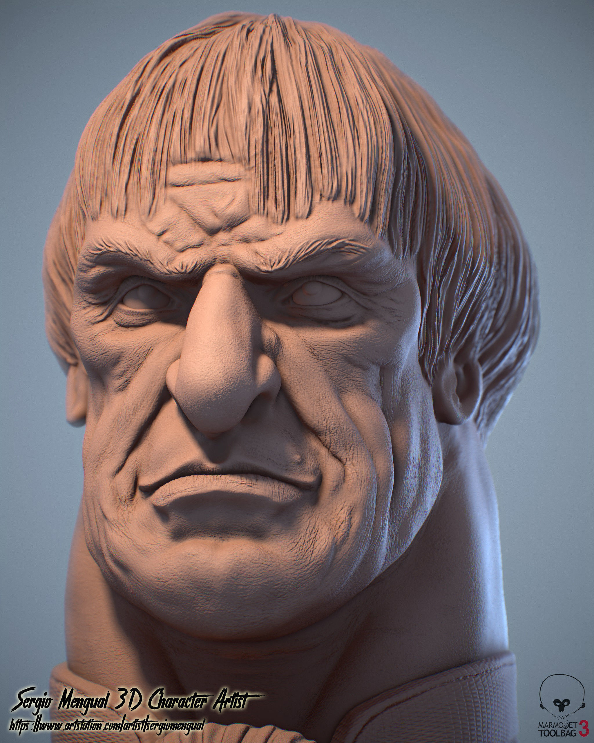 Haunted Mansion Uncle Lucius Bust 3D print model_13