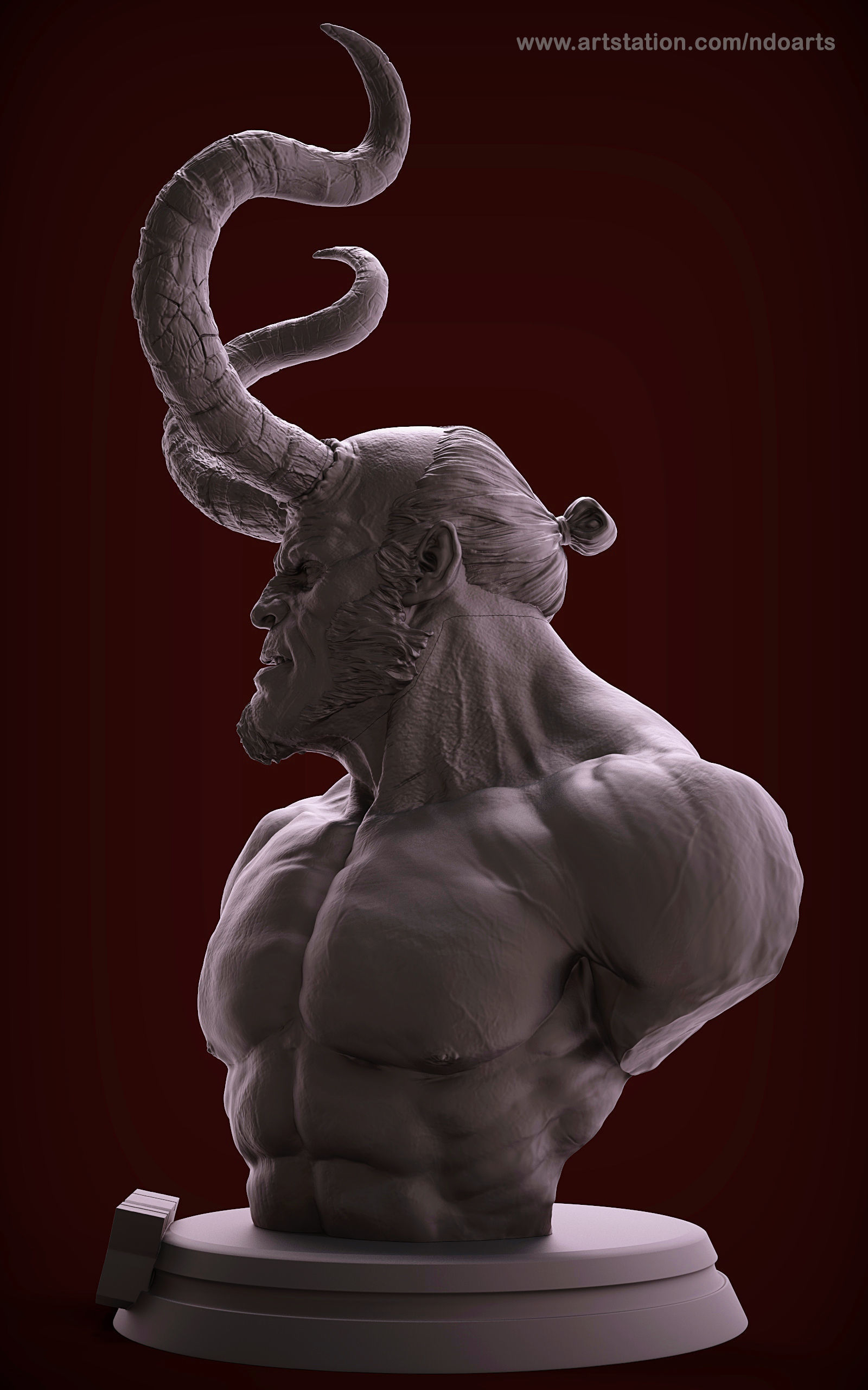 HellBoy Bust 3D print model_2