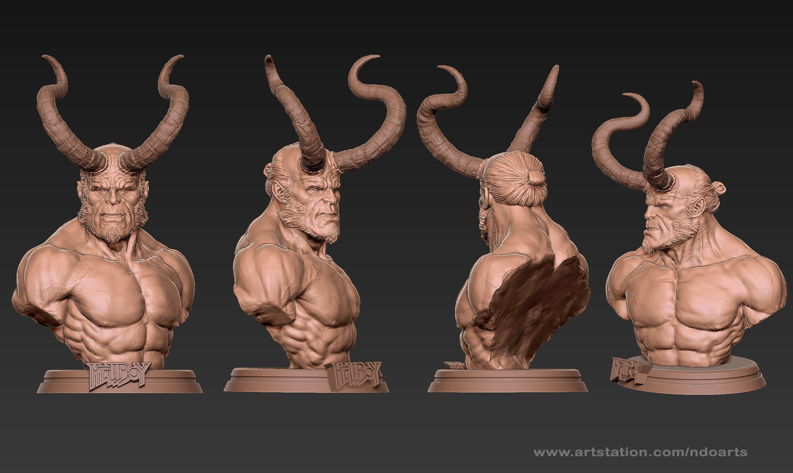 HellBoy Bust 3D print model_5