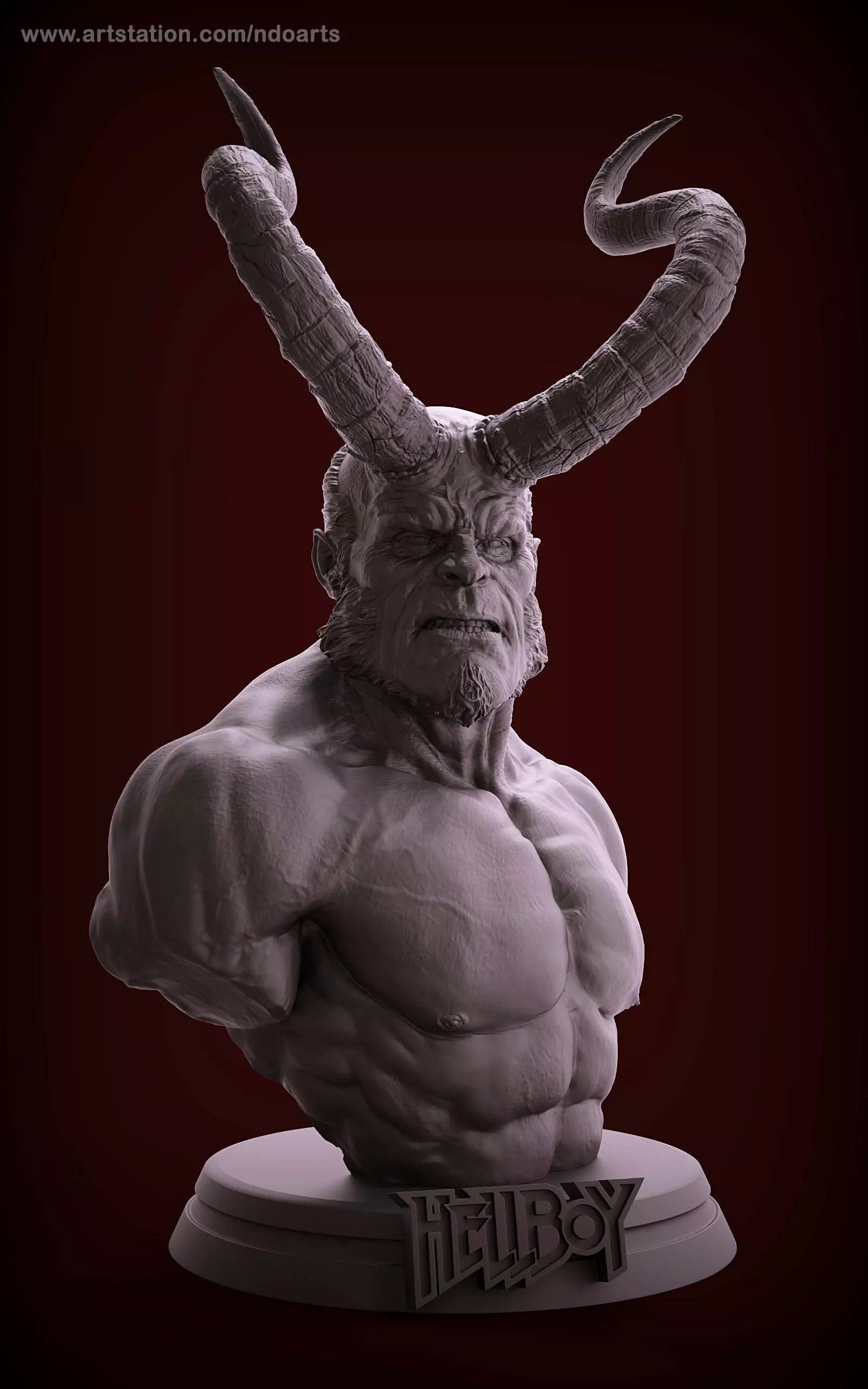 HellBoy Bust 3D print model_0