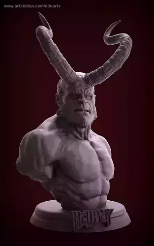 HellBoy Bust 3D print model