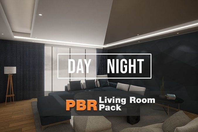 Living Room Pack Low-poly 3D model