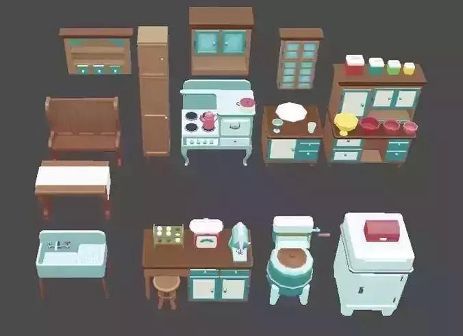 Stylized Vintage Kitchen Pack