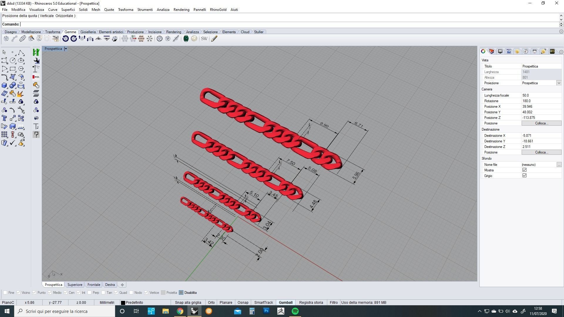 Figaro Chain link 3D print model_5