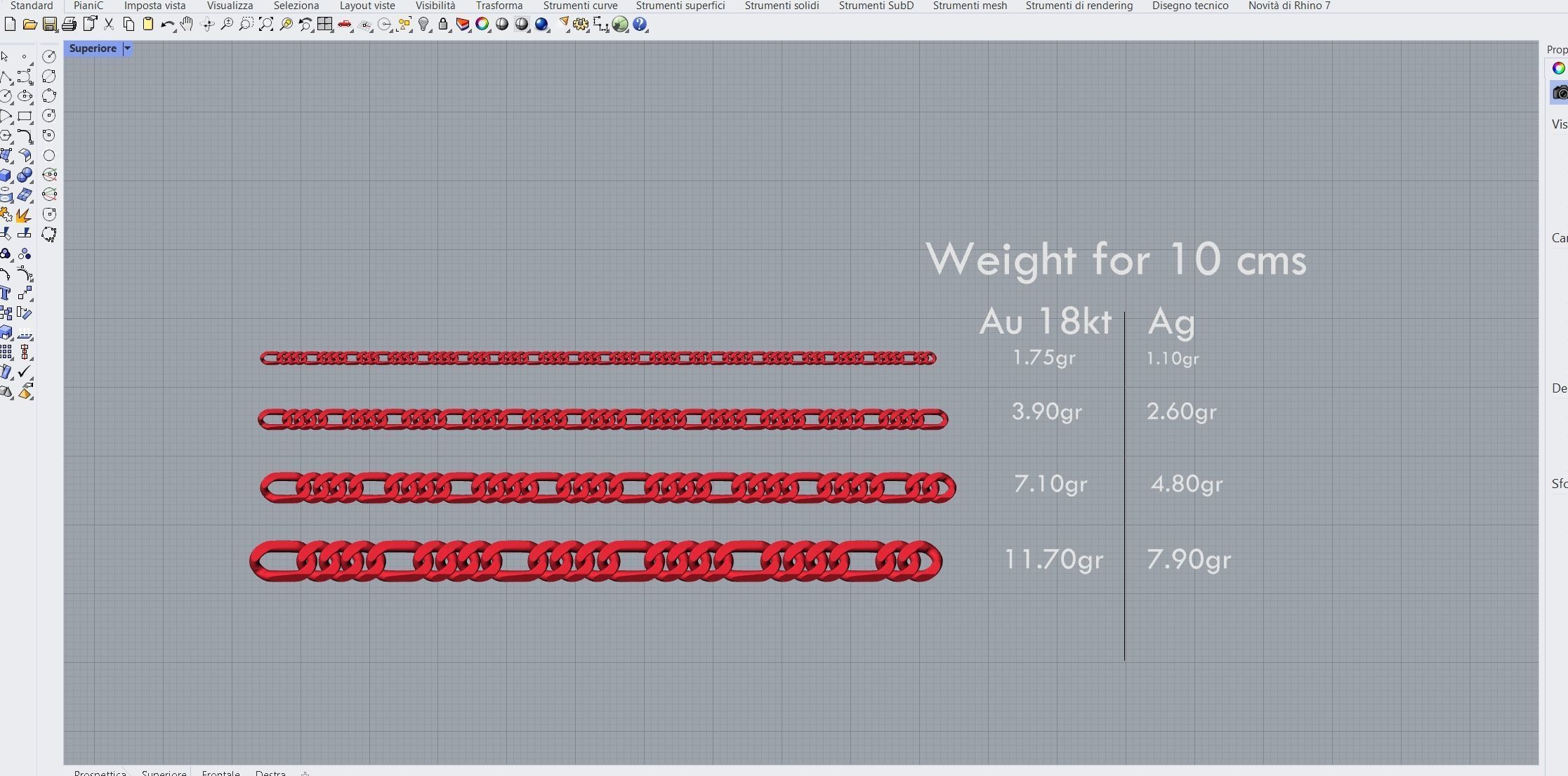 Figaro Chain link 3D print model_8