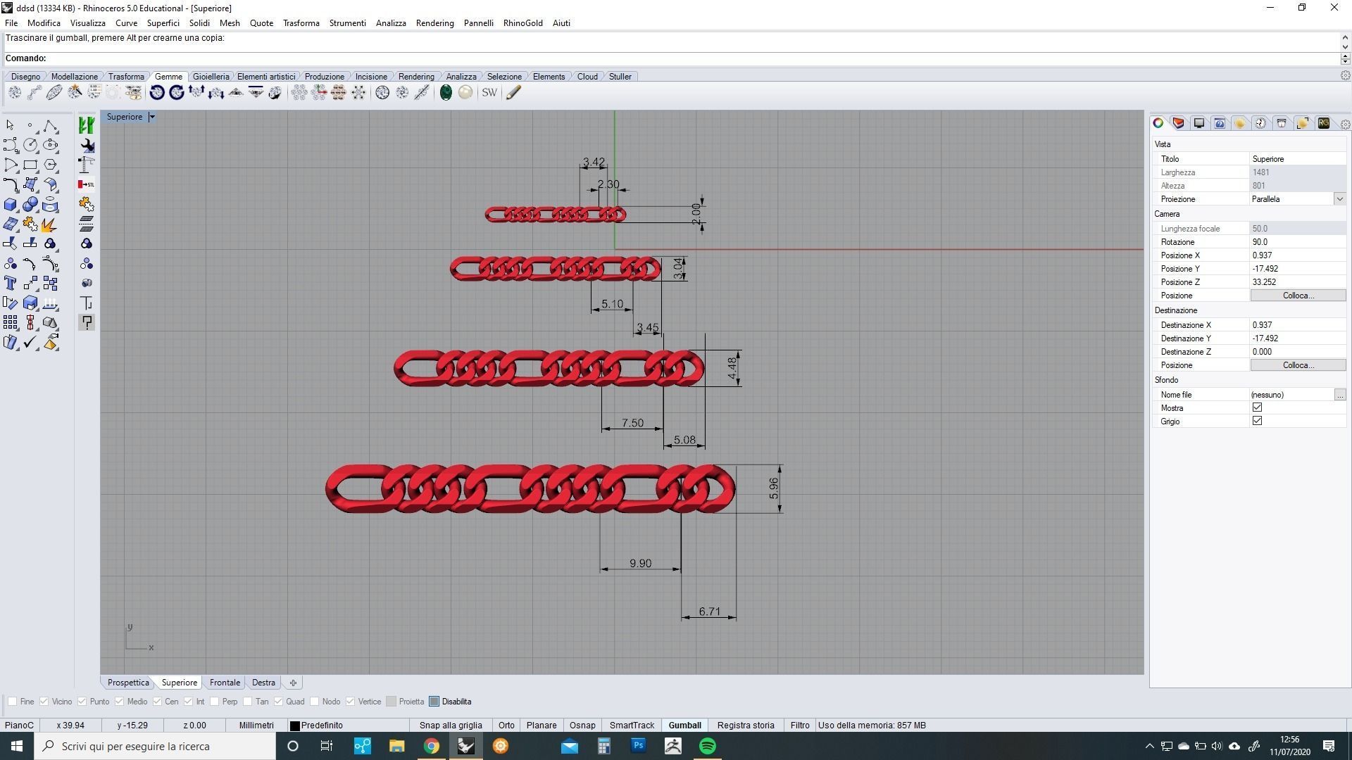 Figaro Chain link 3D print model_3