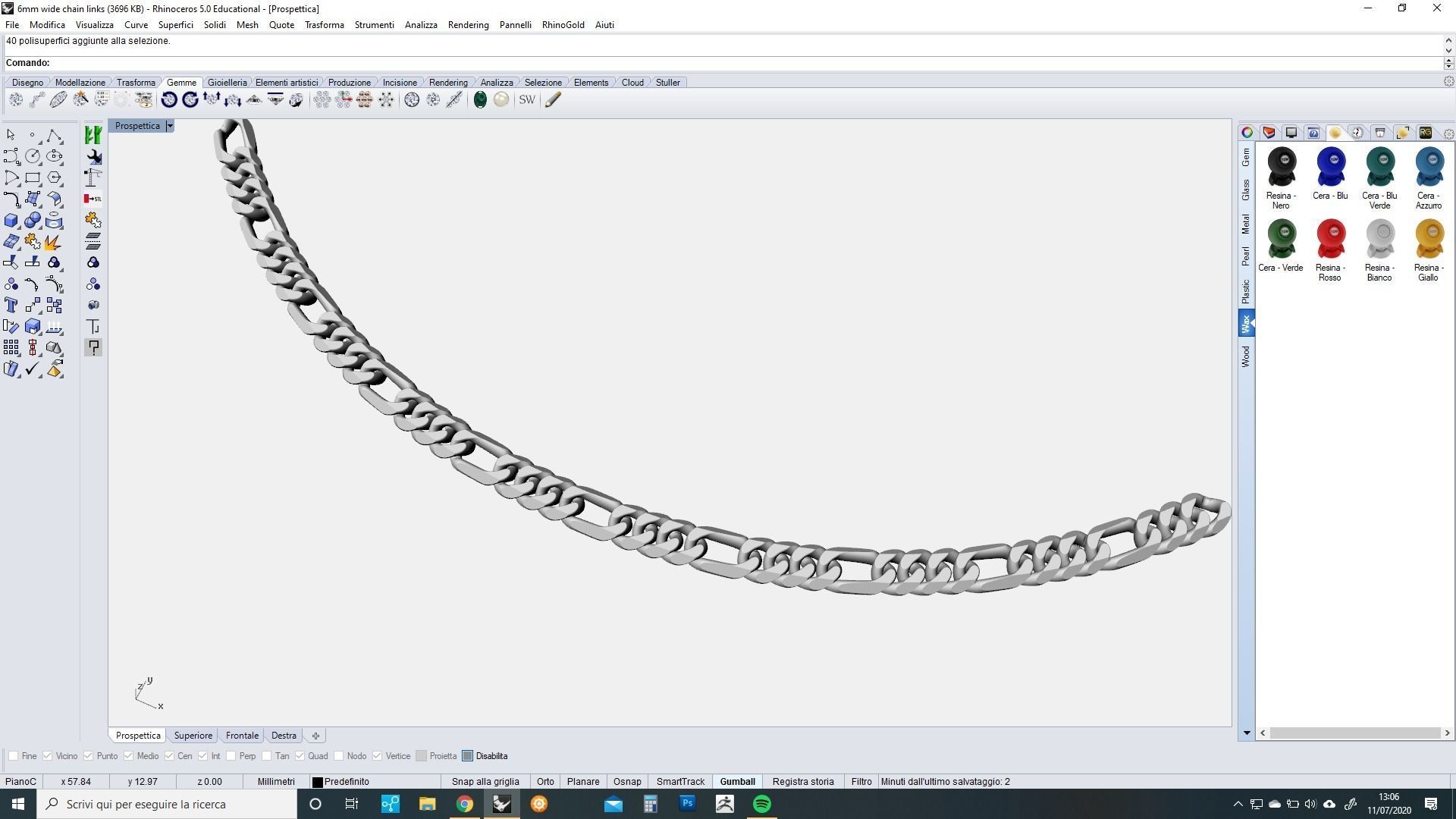 Figaro Chain link 3D print model_6