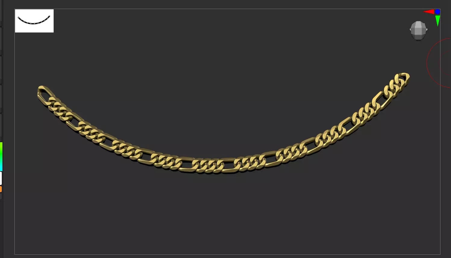 Figaro Chain link 3D print model_0