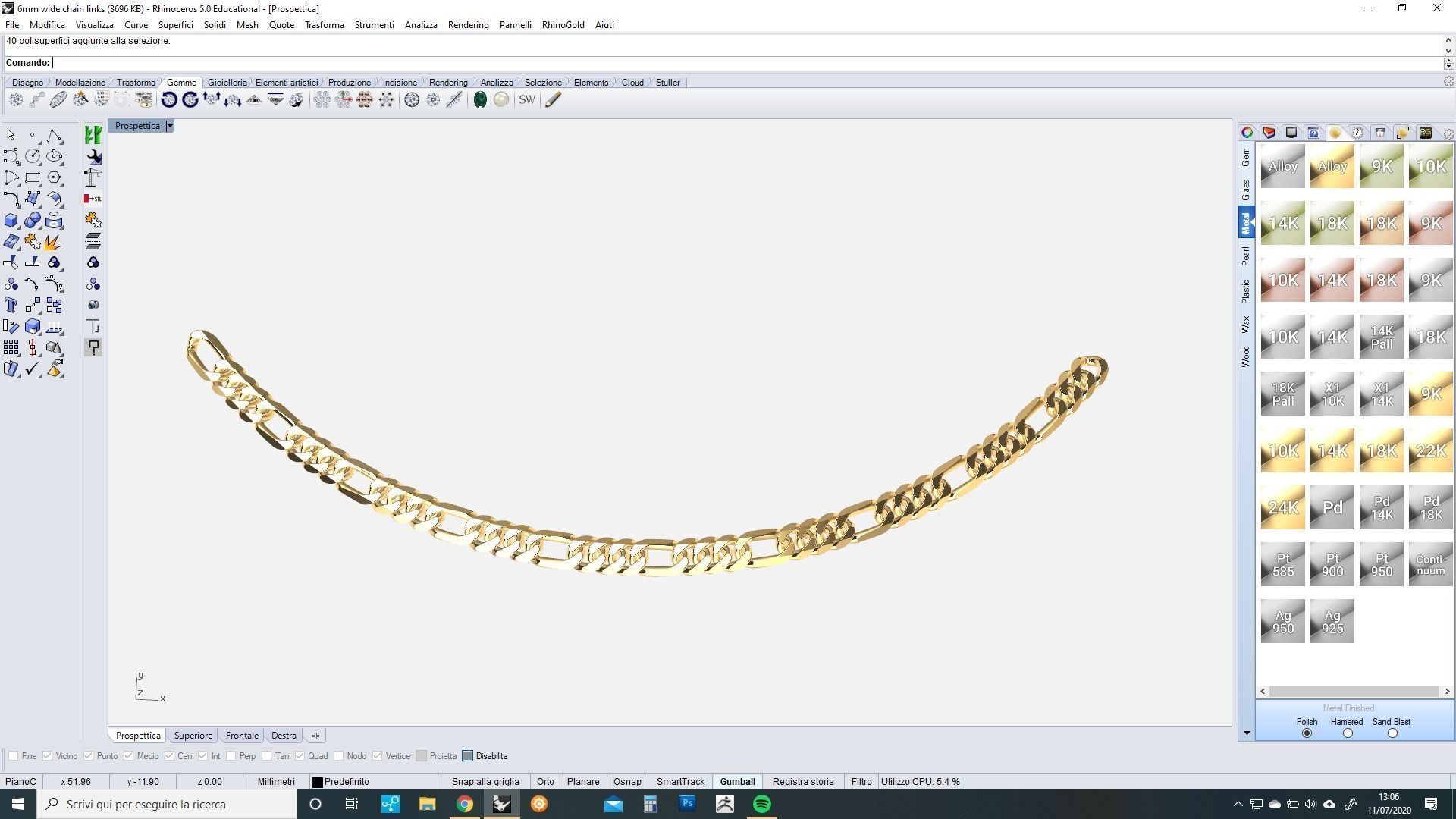 Figaro Chain link 3D print model_2