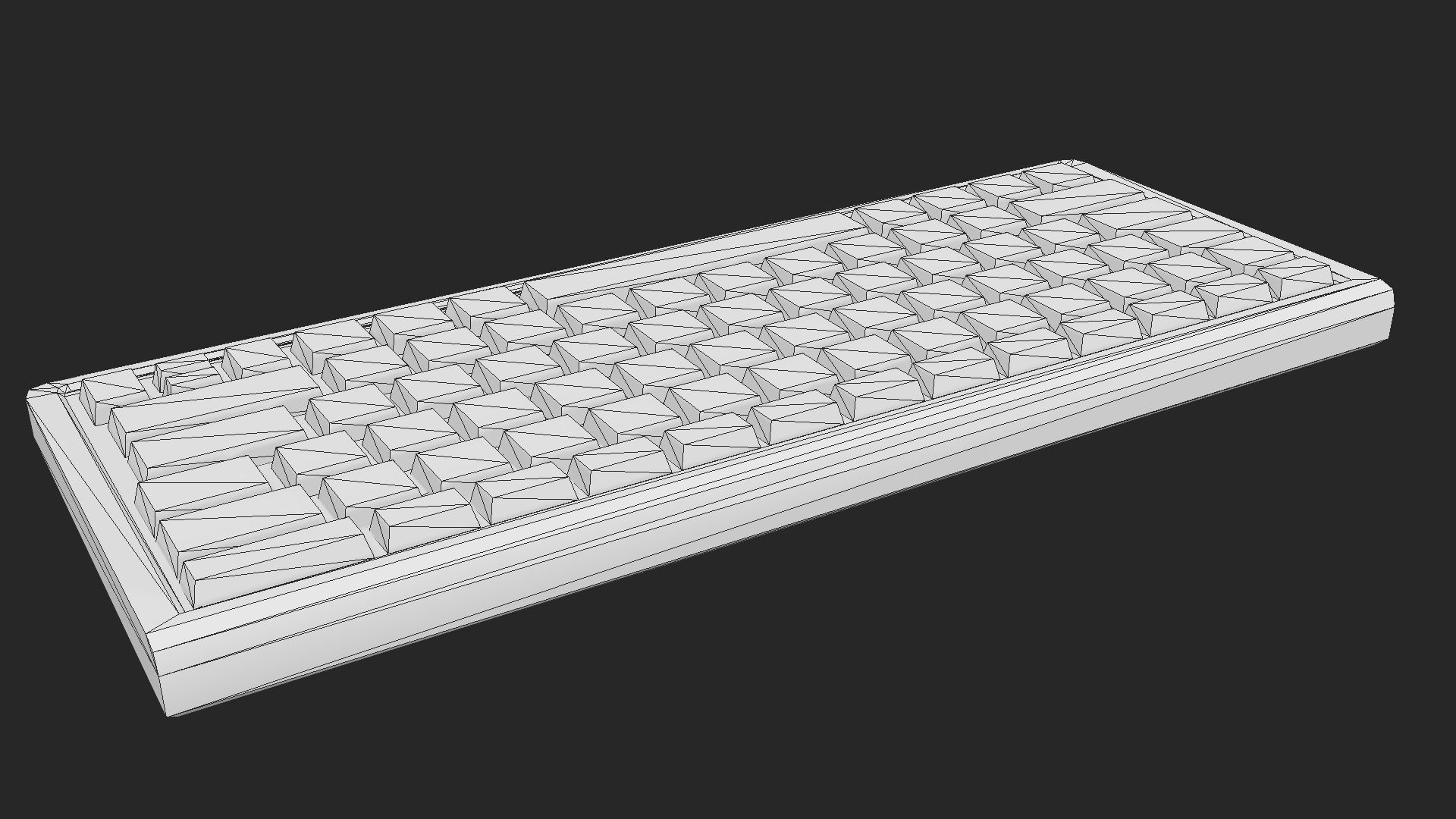 Computer Keyboard Low-poly 3D model_5