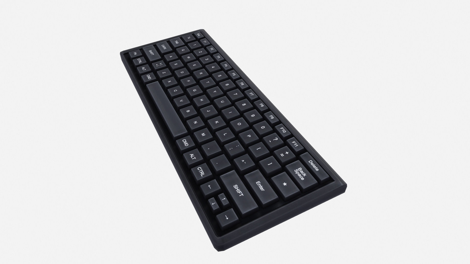 Computer Keyboard Low-poly 3D model_3
