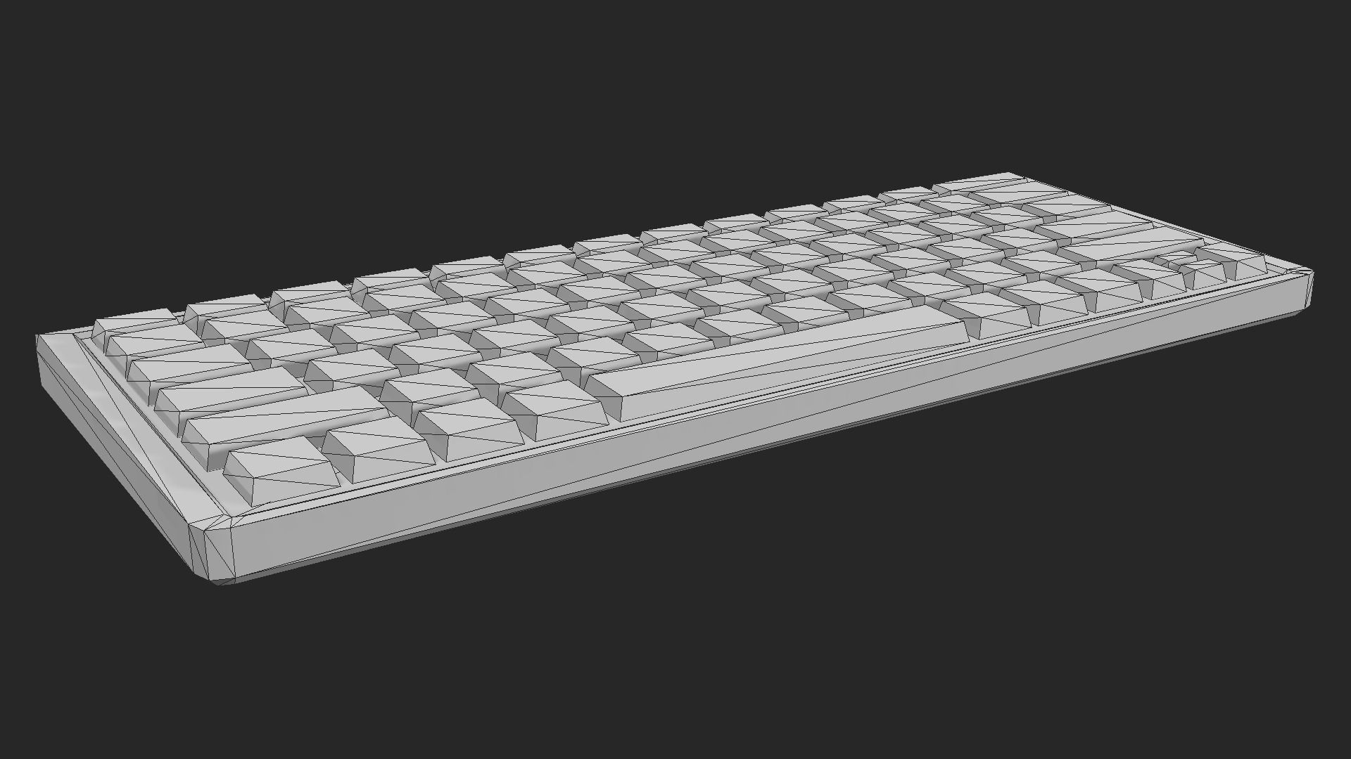 Computer Keyboard Low-poly 3D model_6