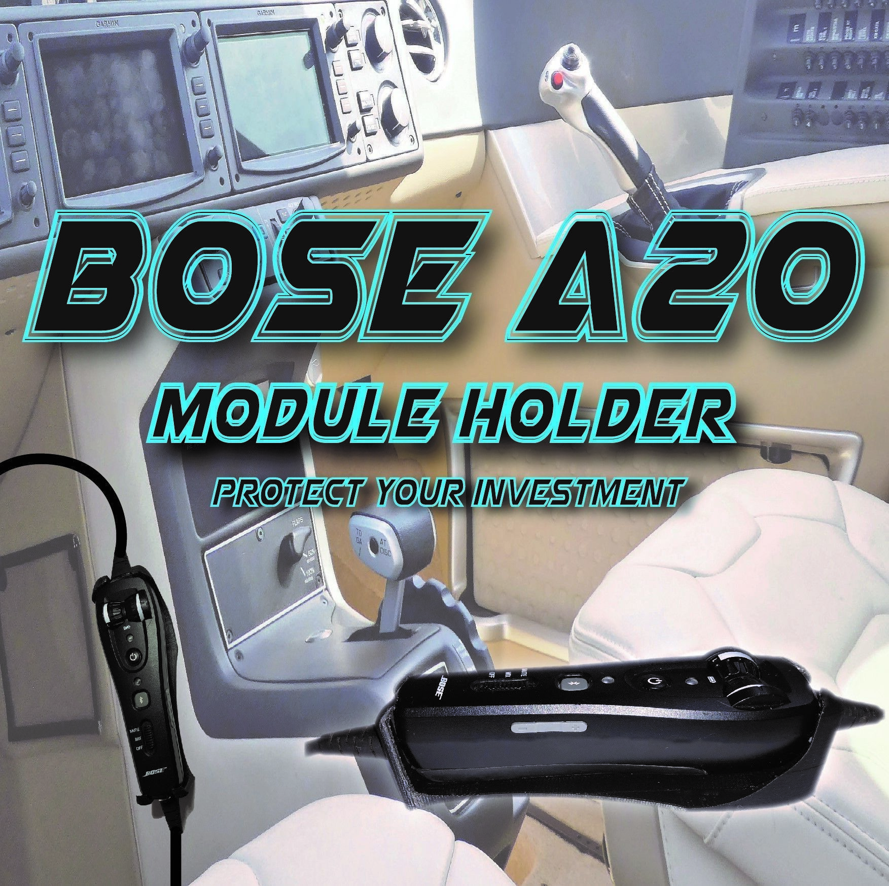 Bose A20 aviation headset Clip in holder