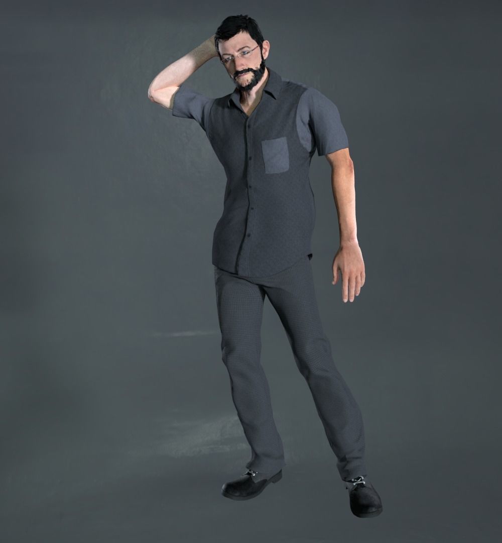  8 Characters Pack 3D model_16