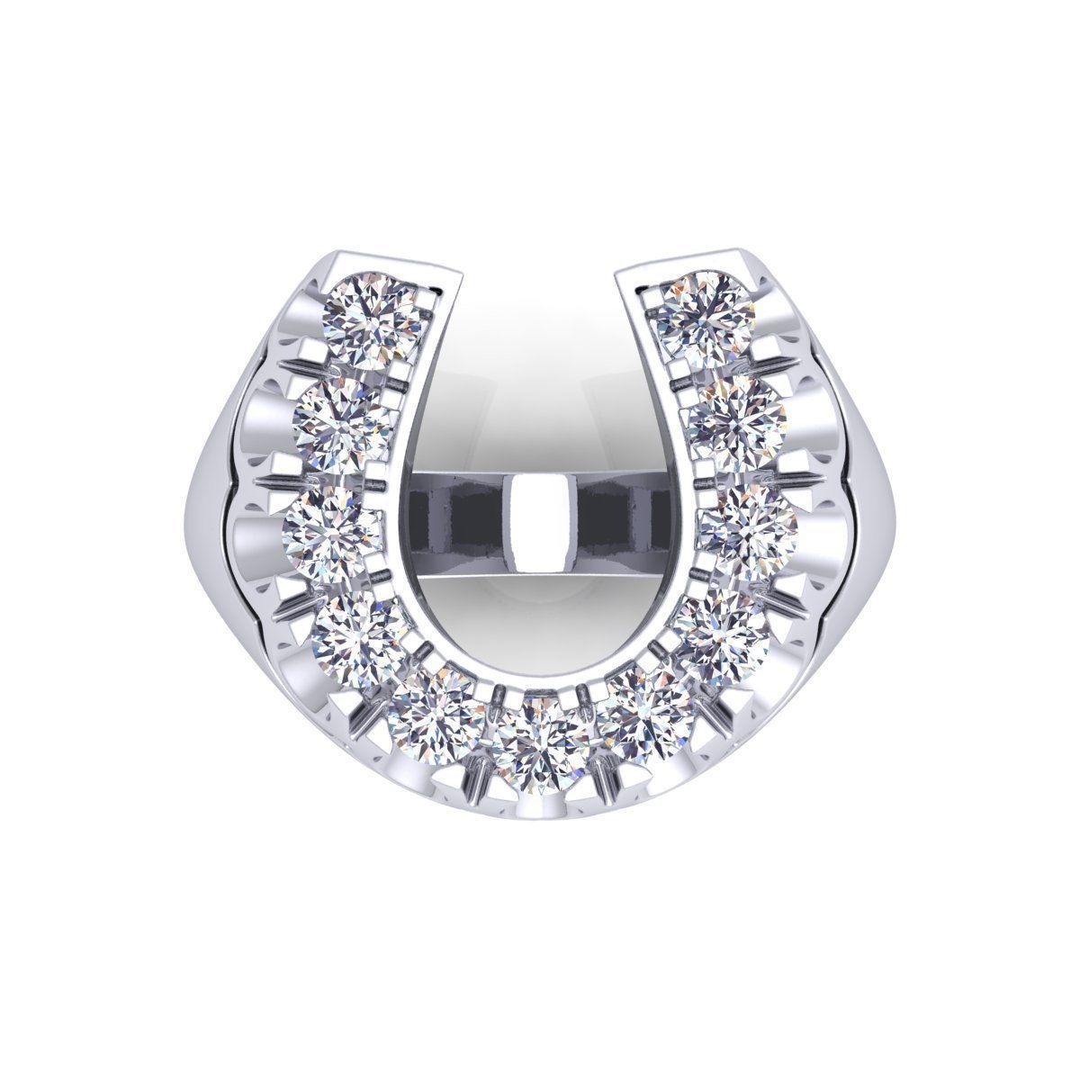 U shape Fancy Mens Ring 3D print model_9