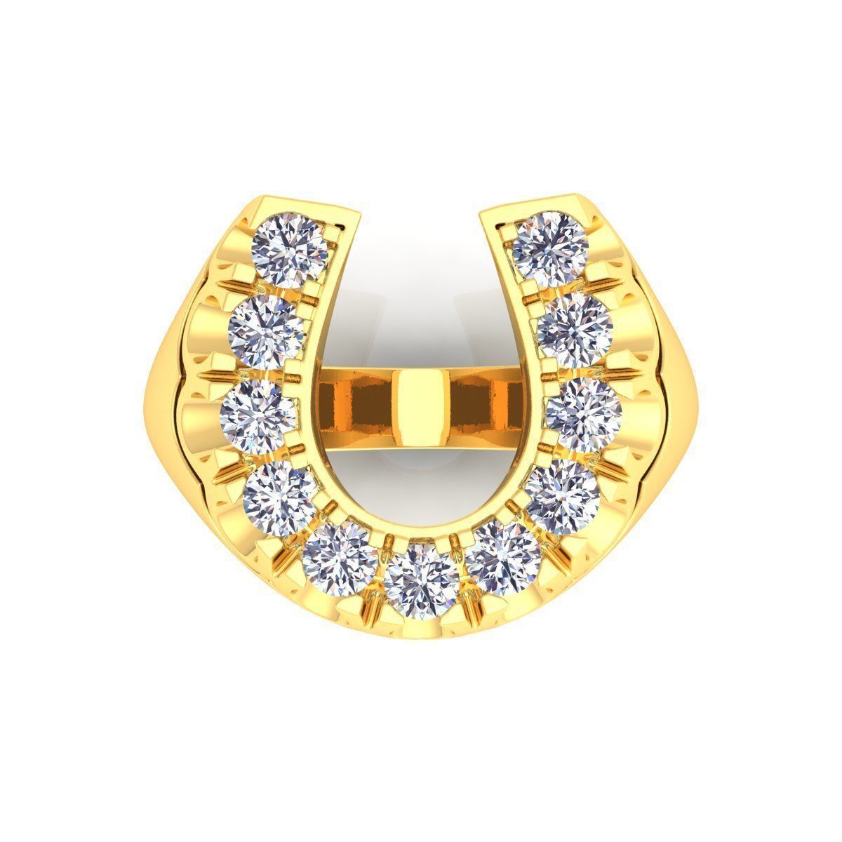 U shape Fancy Mens Ring 3D print model_11