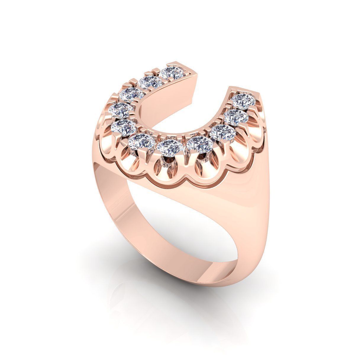 U shape Fancy Mens Ring 3D print model_16