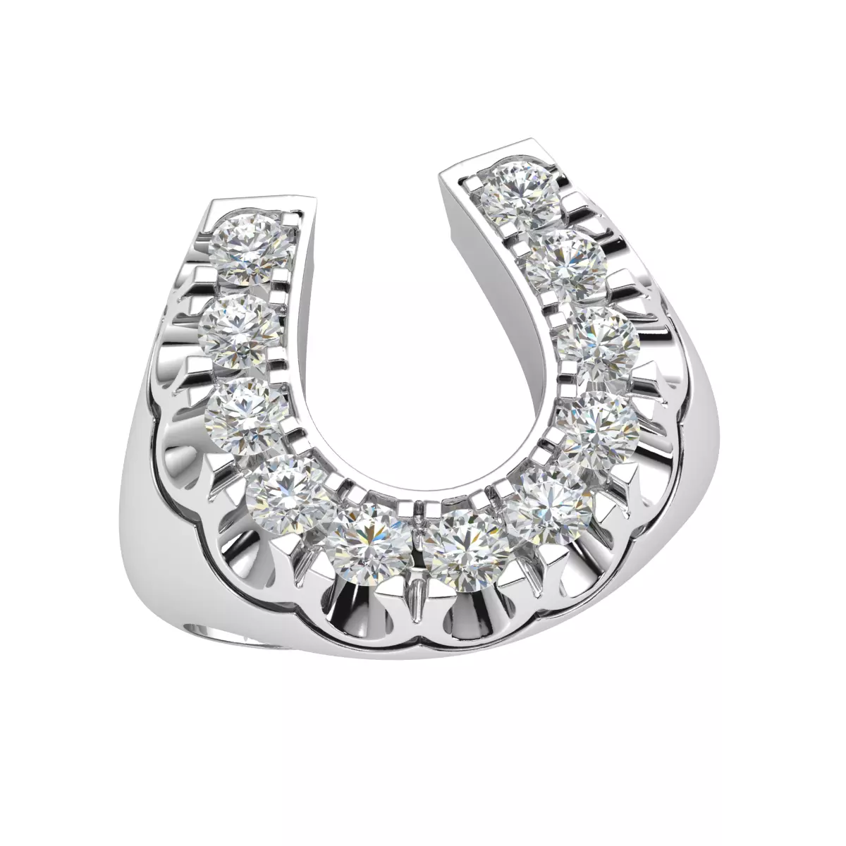 U shape Fancy Mens Ring 3D print model_0