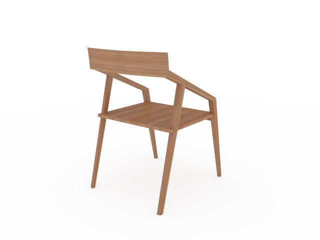 Modern minimalist chair 3D model_3