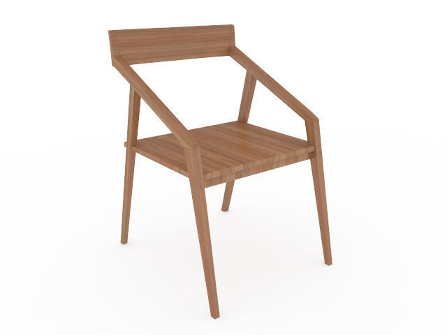 Modern minimalist chair 3D model_1