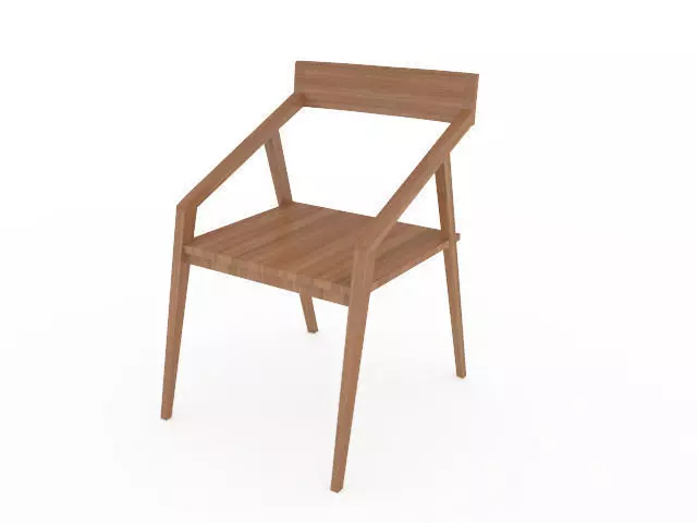Modern minimalist chair 3D model_0