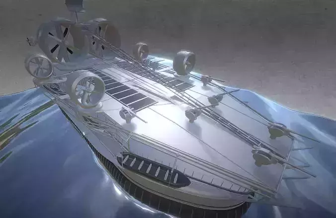 Animated Ocean Scene  Free 3D model