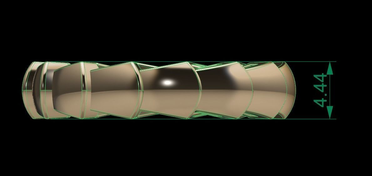 Blvgari Style Ring Band 3D print model_2