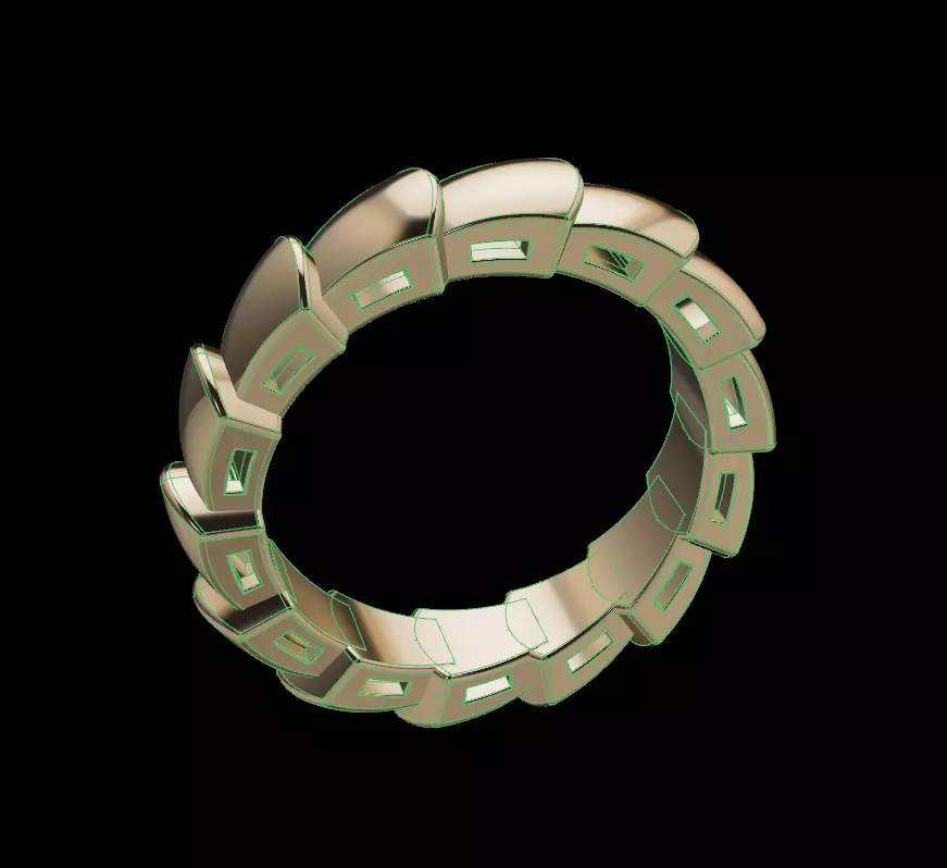Blvgari Style Ring Band 3D print model_0